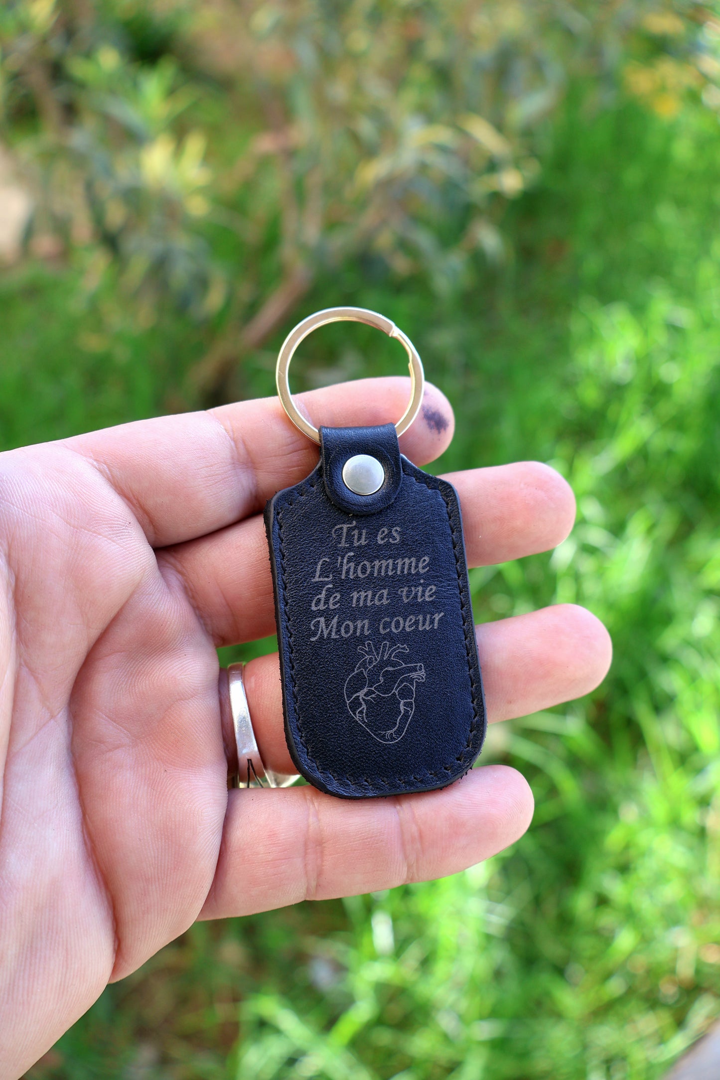 Porte cle cuir