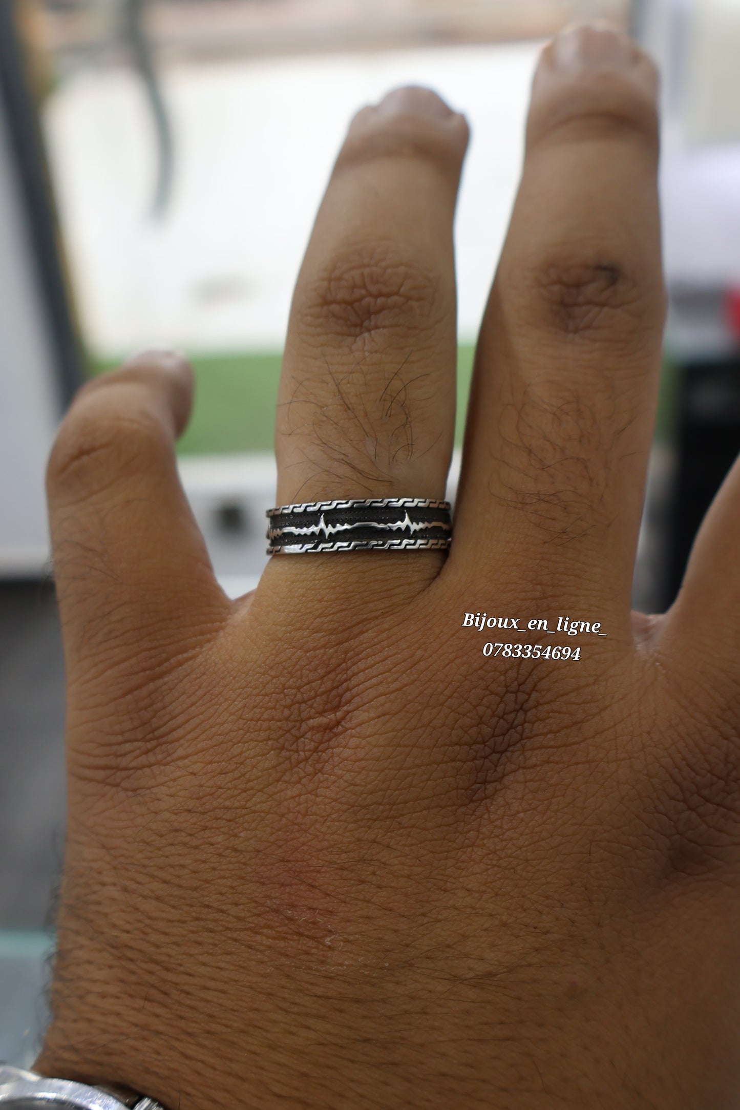 Bague battement noir 2