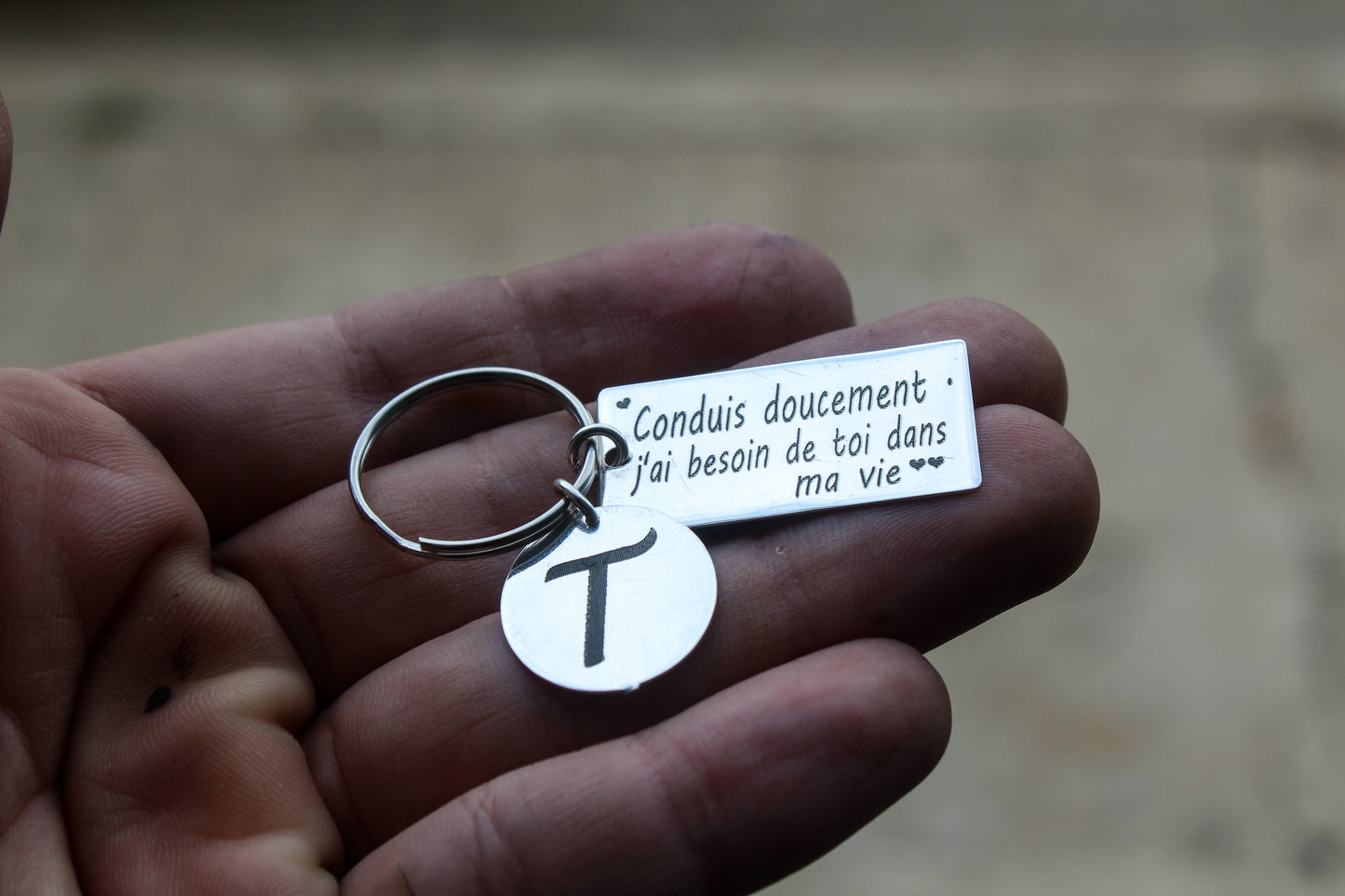 Porte-clé 2 pièces en argent