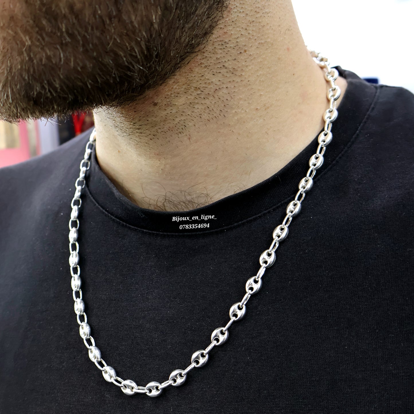 Collier grain de café PA16