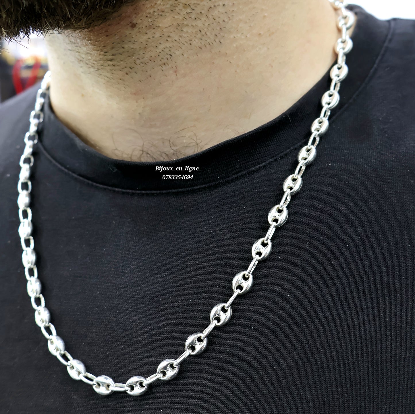 Collier grain de café PA20